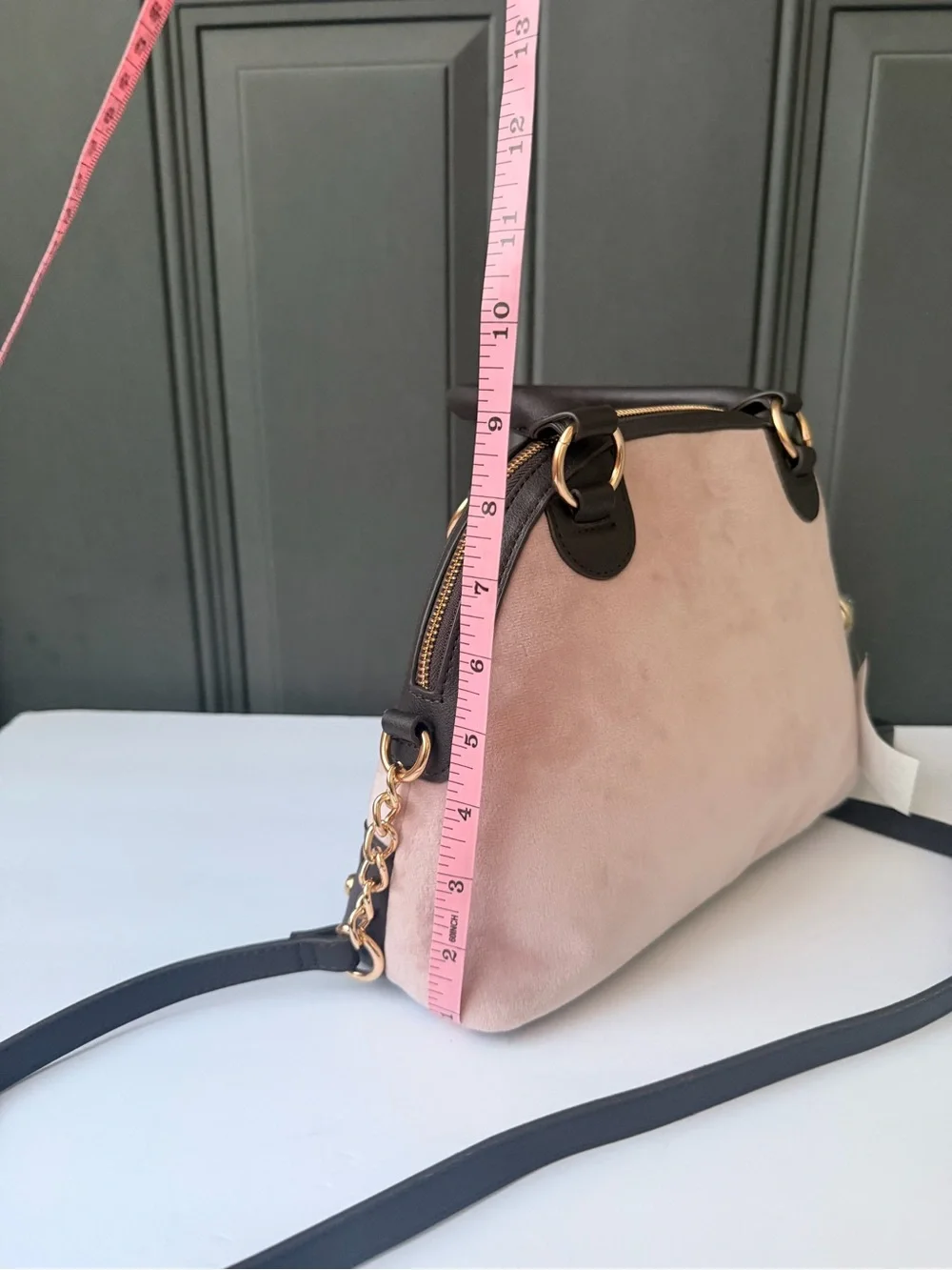 Juicy Couture Pink and Black Dome Satchel with Gold Charm